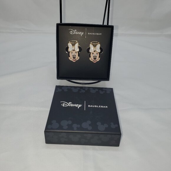 BNWT Disney x Baublebar Angel Minnie Mouse Stud Earrings - Picture 2 of 3
